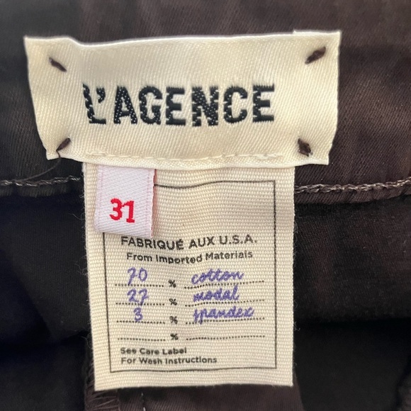 New L'AGENCE Margot High Rise Jeans Pants Skinny Brown Western Rodeo Womens‎ 31 - Picture 5 of 7
